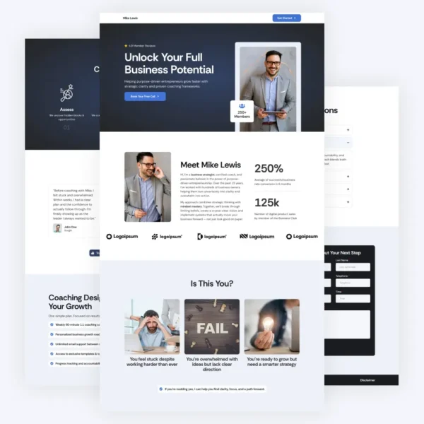 Coachy - Business Coach Landing Page